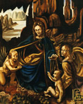 Madonnan i grottan, eftr. Da Vinci | oil on canvas
